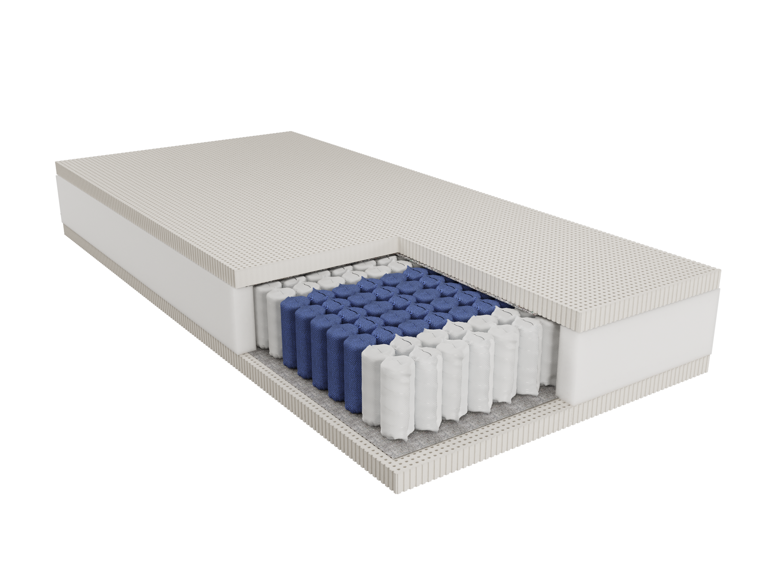 Boxspring matras pocketvering + Talalay latex