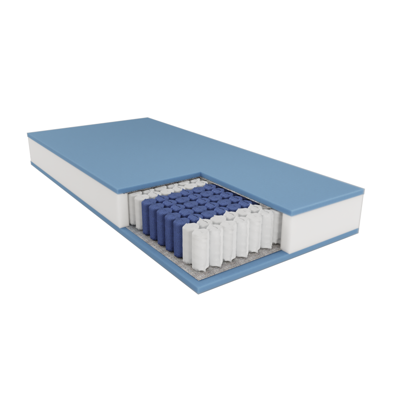 Boxspring matras poketvering + hybride schuim medium