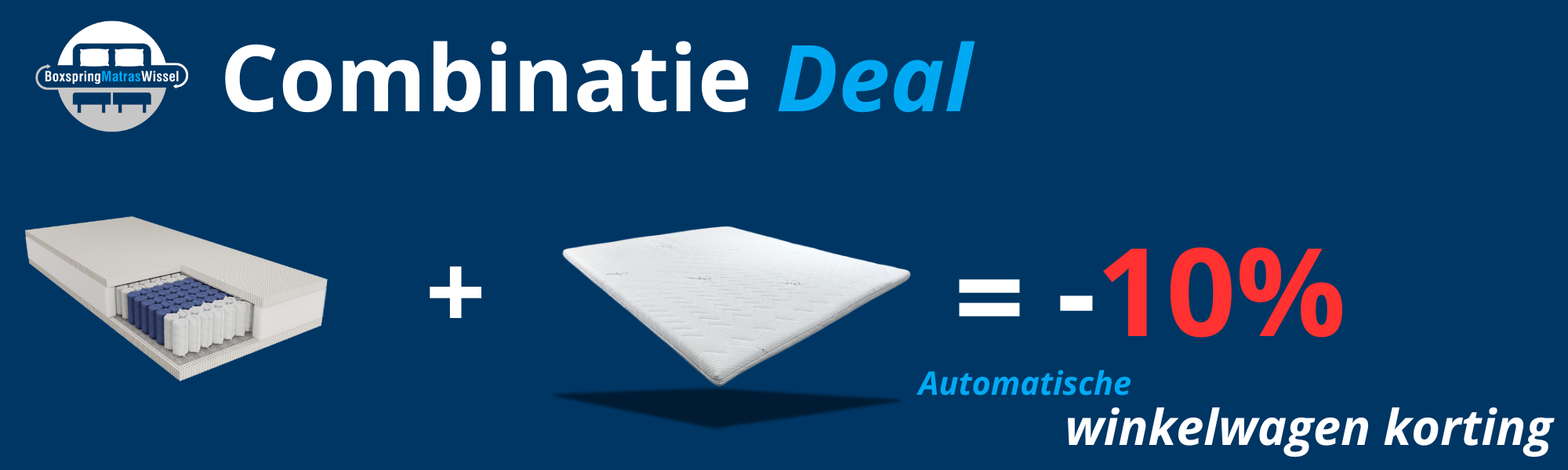 Boxspringmatras + topper korting